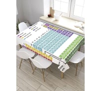 Скатерть прямоугольная из сатена JOYARTY Химические связи tc_33457_120x145