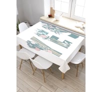 Скатерть прямоугольная из сатена JOYARTY Цветные буквы tc_33451_120x145