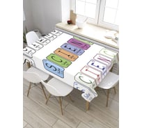 Скатерть прямоугольная из сатена JOYARTY Цветная наука tc_33450_120x145