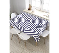 Скатерть прямоугольная из сатена JOYARTY Фиолетовые треугольники tc_33432_120x145