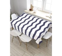 Скатерть прямоугольная из сатена JOYARTY Фиолетовые линии tc_33429_120x145