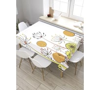 Скатерть прямоугольная из сатена JOYARTY Цветочные зонтики и шары tc_32922_120x145