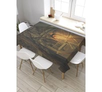 Скатерть прямоугольная из сатена JOYARTY Фантастическая обитель tc_32903_120x145