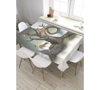 Скатерть прямоугольная из сатена JOYARTY Фантазийное дерево tc_32904_120x145