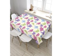 Скатерть прямоугольная из сатена JOYARTY Цветные бабочки tc_32893_120x145
