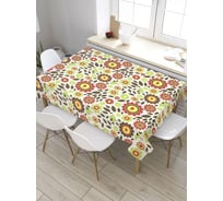 Скатерть прямоугольная из сатена JOYARTY Цветочный наив tc_32882_120x145