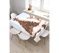 Скатерть прямоугольная из сатена JOYARTY Фигурная ель tc_78056_120x145