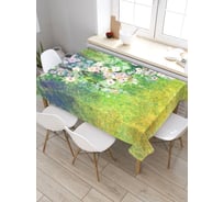 Скатерть прямоугольная из сатена JOYARTY Фантазия с цветами tc_11413_120x145