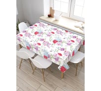 Скатерть прямоугольная из сатена JOYARTY Цветочный дар tc_12322_120x145