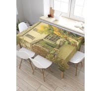 Скатерть прямоугольная из сатена JOYARTY Уютный палисадник tc_961_120x145