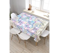 Скатерть прямоугольная из сатена JOYARTY Цветочное течение tc_7581_120x145