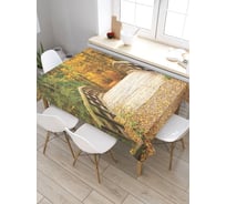 Скатерть прямоугольная из сатена JOYARTY Холмистый мост tc_6510_120x145