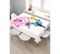 Скатерть прямоугольная из сатена JOYARTY Цветочный балет tc_6490_120x145