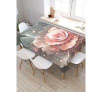 Скатерть прямоугольная из сатена JOYARTY Цветочные брызги tc_6498_120x145