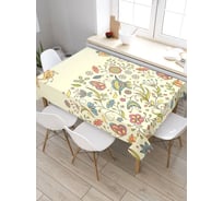 Скатерть прямоугольная из сатена JOYARTY Цветочные птицы tc_60466_120x145