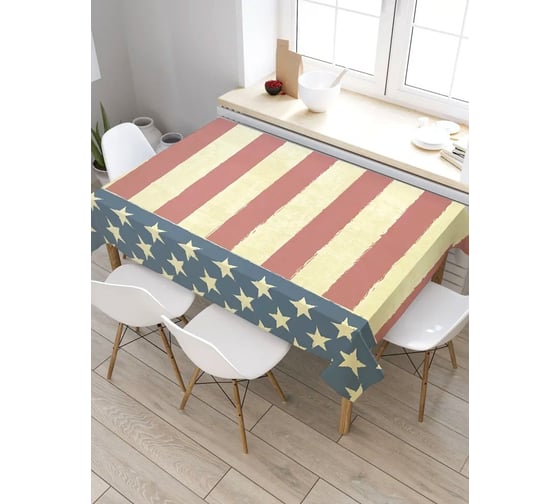 Скатерть прямоугольная из сатена JOYARTY Фрагмент флага Америки tc_5950_120x145 1