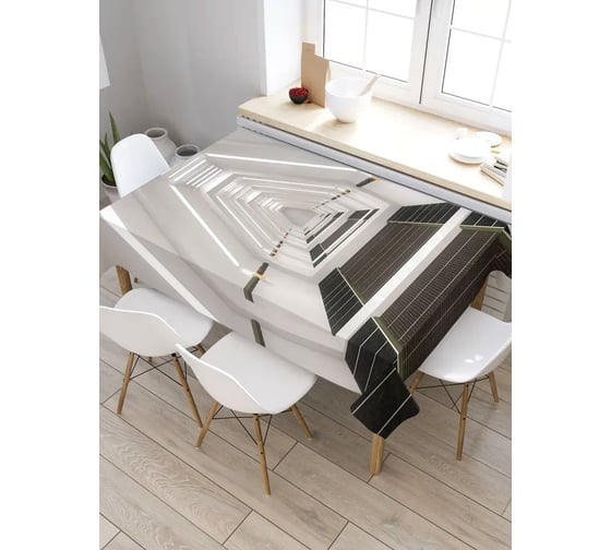 Прямоугольная скатерть из сатена JoyArty Таинственный коридор tc_22110_120x145 1