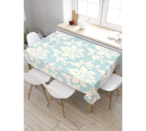 Скатерть прямоугольная из сатена JOYARTY Цветастая сеть tc_5920_120x145 1