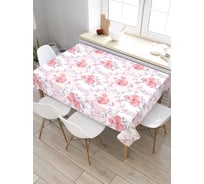 Скатерть прямоугольная из сатена JOYARTY Цветочный ажур tc_5915_120x145