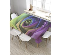 Скатерть прямоугольная из сатена JOYARTY Цветочная спираль tc_8520_120x145