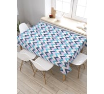 Скатерть прямоугольная из сатена JOYARTY Фиолетово-синий узор tc_79813_120x145