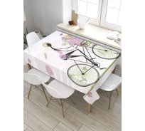 Скатерть прямоугольная из сатена JOYARTY Цветочное путешествие tc_8303_120x145