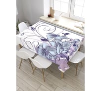 Скатерть прямоугольная из сатена JOYARTY Цветочные спирали tc_8176_120x145