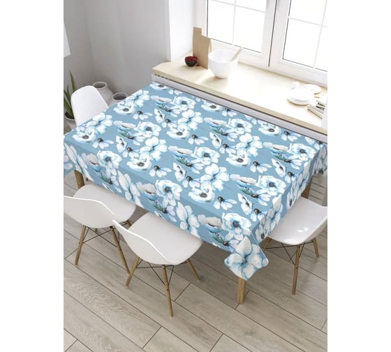 Скатерть прямоугольная из сатена JOYARTY Цветочное изобилие tc_8079_120x145 1