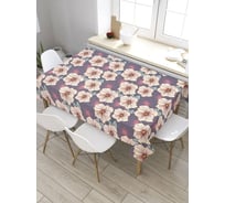 Скатерть прямоугольная из сатена JOYARTY Цветочный ковер tc_8076_120x145