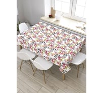 Скатерть прямоугольная из сатена JOYARTY Цветочная преграда tc_8074_120x145