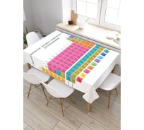 Скатерть прямоугольная из сатена JOYARTY Химическая таблица tc_378524_120x145