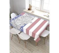 Скатерть прямоугольная из сатена JOYARTY Цветочная америка tc_8062_120x145