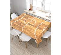 Скатерть прямоугольная из сатена JOYARTY Футбольный зал tc_7158_120x145