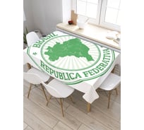 Скатерть прямоугольная из сатена JOYARTY Федеративная Республика Бразилия tc_7261_120x145