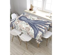 Скатерть прямоугольная из сатена JOYARTY Цветочные осьминожки tc_7912_120x145