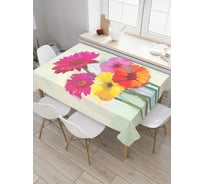 Скатерть прямоугольная из сатена JOYARTY Цветочная картина маслом tc_74201_120x145
