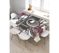 Скатерть прямоугольная из сатена JOYARTY Фотоаппарат в цветах tc_73443_120x145