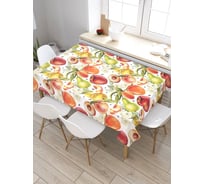 Скатерть прямоугольная из сатена JOYARTY Фруктовый орнамент tc_52364_120x145