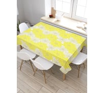 Скатерть прямоугольная из сатена JOYARTY Цветочные зигзаги tc_4325_120x145