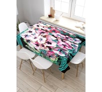 Скатерть прямоугольная из сатена JOYARTY Цветочное измерение tc_4291_120x145