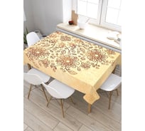 Скатерть прямоугольная из сатена JOYARTY Цветочный круг tc_46526_120x145