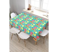 Скатерть прямоугольная из сатена JOYARTY Фруктовая мозаика tc_48846_120x145