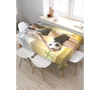 Скатерть прямоугольная из сатена JOYARTY Футболисточка tc_378815_120x145