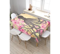 Скатерть прямоугольная из сатена JOYARTY Цветочные осьминоги tc_4473_120x145