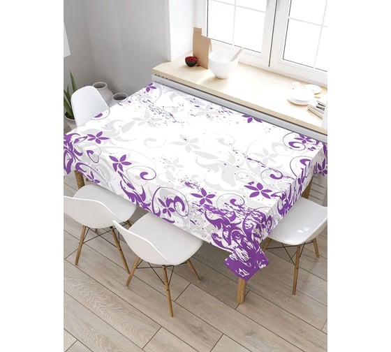 Скатерть JoyArty Цветочный узор, прямоугольная, из сатена tc_56616_120x145 1