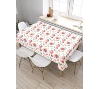 Скатерть JoyArty Цветочный чай, прямоугольная, из сатена tc_32000_120x145