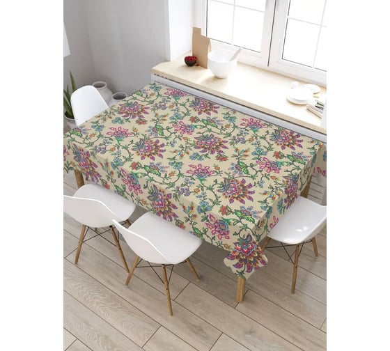Скатерть JoyArty Цветочный узор, прямоугольная, из сатена tc_79816_120x145 1