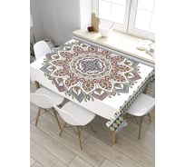 Скатерть JoyArty Цветочный эпицентр, прямоугольная, из сатена tc_8047_120x145