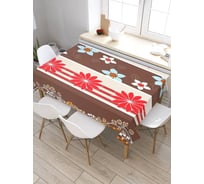 Скатерть JoyArty Цветущее покрытие, прямоугольная, из сатена tc_29378_120x145