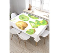 Скатерть JoyArty Цветущий киви, прямоугольная, из сатена tc_7447_120x145